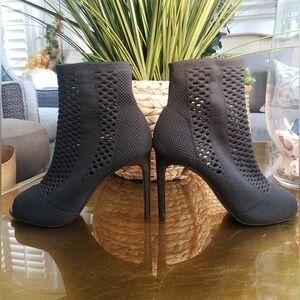 Charles David Black Heeled Boots